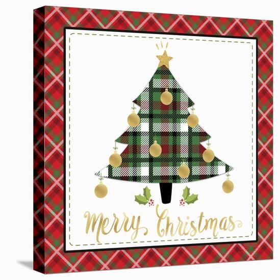 Plaid Christmas 2-Jean Plout-Stretched Canvas