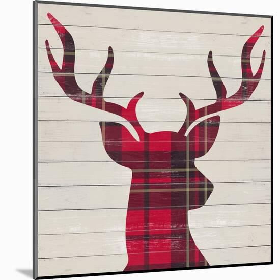 Plaid Christmas I-null-Mounted Art Print