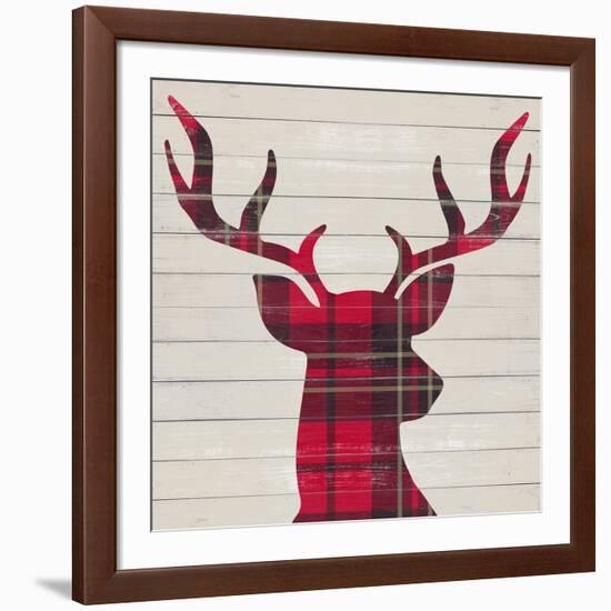 Plaid Christmas I-null-Framed Art Print