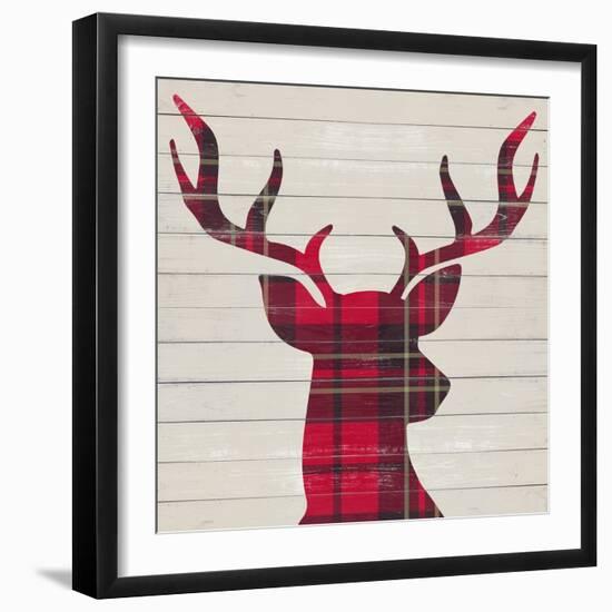 Plaid Christmas I-null-Framed Art Print