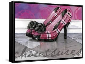 Plaid Heels-Fiona Stokes-Gilbert-Framed Stretched Canvas