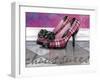 Plaid Heels-Fiona Stokes-Gilbert-Framed Premium Giclee Print