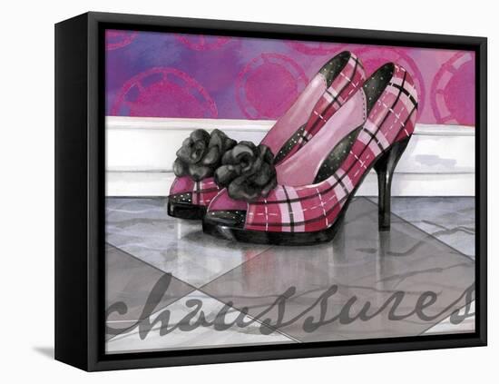 Plaid Heels-Fiona Stokes-Gilbert-Framed Stretched Canvas