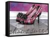 Plaid Heels-Fiona Stokes-Gilbert-Framed Stretched Canvas