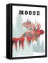 Plaid Moose-Tina Carlson-Framed Stretched Canvas