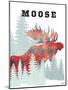 Plaid Moose-Tina Carlson-Mounted Art Print