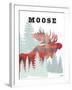 Plaid Moose-Tina Carlson-Framed Art Print