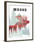 Plaid Moose-Tina Carlson-Framed Art Print