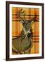 Plaid Stag-Ingrid Van Den Brand-Framed Giclee Print