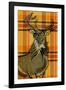 Plaid Stag-Ingrid Van Den Brand-Framed Giclee Print