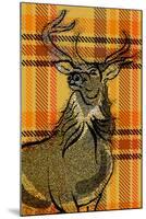 Plaid Stag-Ingrid Van Den Brand-Mounted Giclee Print