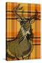 Plaid Stag-Ingrid Van Den Brand-Stretched Canvas