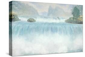 Plain Air Waterfall-Arnie Fisk-Stretched Canvas