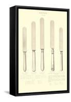 Plain Dinner Knives-null-Framed Stretched Canvas