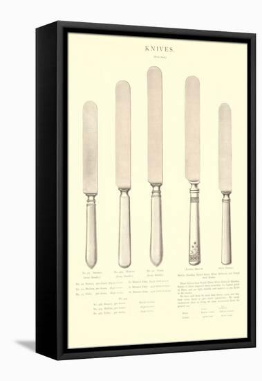 Plain Dinner Knives-null-Framed Stretched Canvas