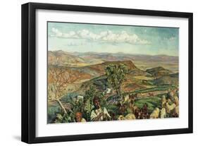 Plain of Esdraelon from Heights Above Nazareth, Israel-William Holman Hunt-Framed Giclee Print