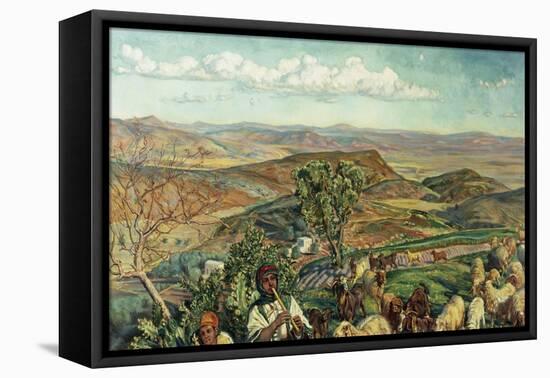 Plain of Esdraelon from Heights Above Nazareth, Israel-William Holman Hunt-Framed Stretched Canvas