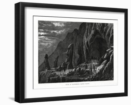 Plain of Ronororaka, Easter Island, 1877-null-Framed Giclee Print