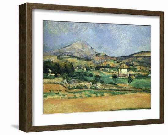 Plain of the Mount St. Victoire-Paul Cézanne-Framed Giclee Print