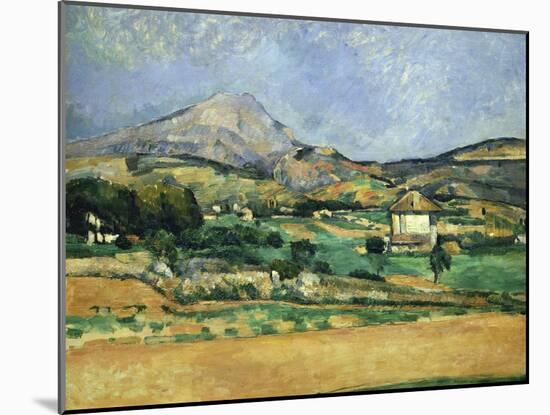Plain of the Mount St. Victoire-Paul Cézanne-Mounted Giclee Print