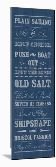 Plain Sailing-The Vintage Collection-Mounted Art Print