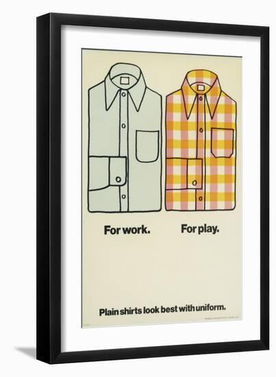 Plain Shirts Look Best with Uniform-null-Framed Art Print