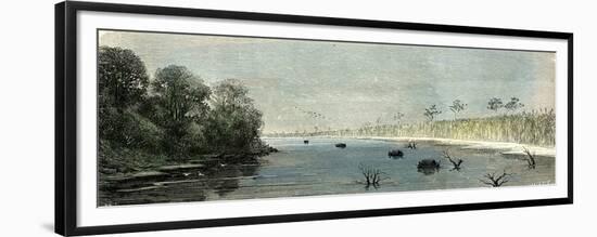 Plaines of Sacrement 1869, Peru-null-Framed Premium Giclee Print