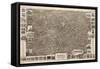 Plainfield, New Jersey - Panoramic Map-Lantern Press-Framed Stretched Canvas