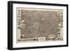 Plainfield, New Jersey - Panoramic Map-Lantern Press-Framed Art Print