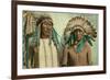 Plains Indian Chiefs, Two Lodge, Long Bear-null-Framed Premium Giclee Print