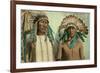 Plains Indian Chiefs, Two Lodge, Long Bear-null-Framed Premium Giclee Print