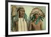 Plains Indian Chiefs, Two Lodge, Long Bear-null-Framed Premium Giclee Print