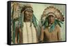 Plains Indian Chiefs, Two Lodge, Long Bear-null-Framed Stretched Canvas