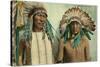 Plains Indian Chiefs, Two Lodge, Long Bear-null-Stretched Canvas