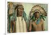 Plains Indian Chiefs, Two Lodge, Long Bear-null-Framed Art Print