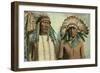 Plains Indian Chiefs, Two Lodge, Long Bear-null-Framed Art Print