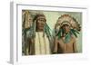 Plains Indian Chiefs, Two Lodge, Long Bear-null-Framed Art Print