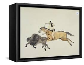 Plains Indian Equipment for the Buffalo Hunt-Kills Two-Framed Stretched Canvas