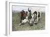 Plains Indians Horse-Racing, 1800s-null-Framed Giclee Print