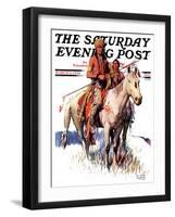 "Plains Indians," Saturday Evening Post Cover, March 3, 1934-William Henry Dethlef Koerner-Framed Giclee Print