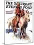 "Plains Indians," Saturday Evening Post Cover, March 3, 1934-William Henry Dethlef Koerner-Mounted Giclee Print