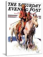 "Plains Indians," Saturday Evening Post Cover, March 3, 1934-William Henry Dethlef Koerner-Stretched Canvas