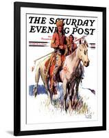 "Plains Indians," Saturday Evening Post Cover, March 3, 1934-William Henry Dethlef Koerner-Framed Giclee Print