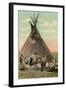 Plains Indians Tepee-null-Framed Art Print