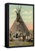 Plains Indians Tepee-null-Framed Stretched Canvas