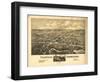 Plainville, Connecticut - Panoramic Map-Lantern Press-Framed Art Print