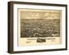 Plainville, Connecticut - Panoramic Map-Lantern Press-Framed Art Print