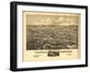 Plainville, Connecticut - Panoramic Map-Lantern Press-Framed Art Print