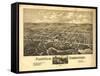 Plainville, Connecticut - Panoramic Map-Lantern Press-Framed Stretched Canvas