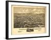 Plainville, Connecticut - Panoramic Map-Lantern Press-Framed Art Print